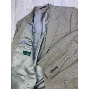 Lauren Ralph Lauren Silk-Sole Wool-Laine Beige Sports Jacket Blazer Men 44L Long